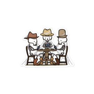 Alternative view of Poker Ghosts 4" Sticker